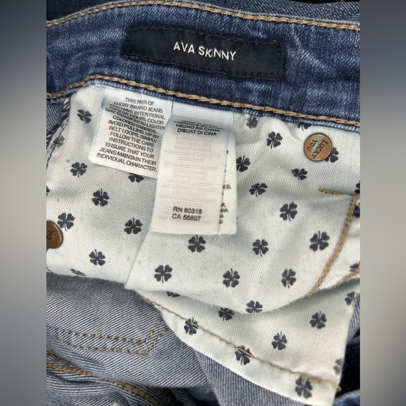 Lucky brand AVA skinny distressed denim size 0/25 - Picture 4 of 4